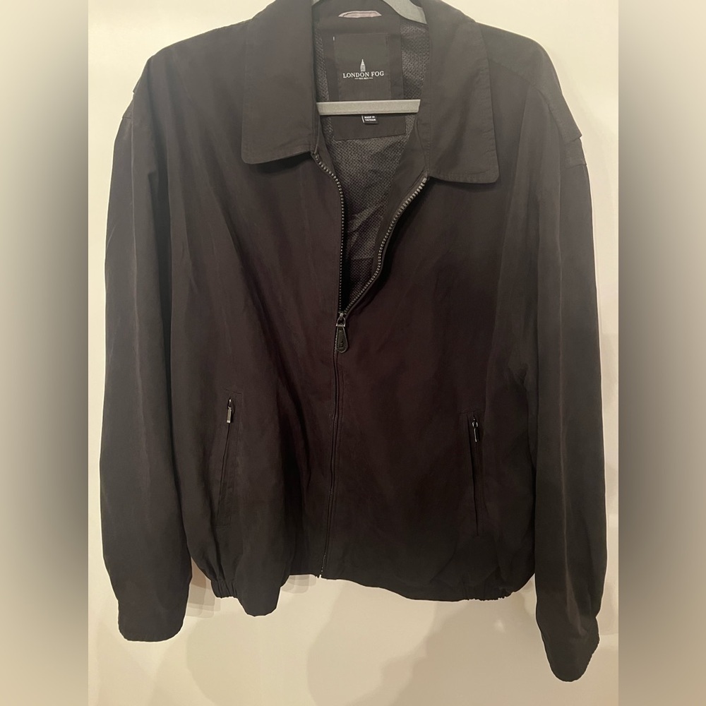 LONDON FOG MEN’S MICROFIBER GOLF JACKET. BLACK. SIZE. XL - Picture 2 of 7